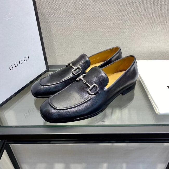 Giày lười Gucci like au đế cao họa tiết da trơn GLGC08