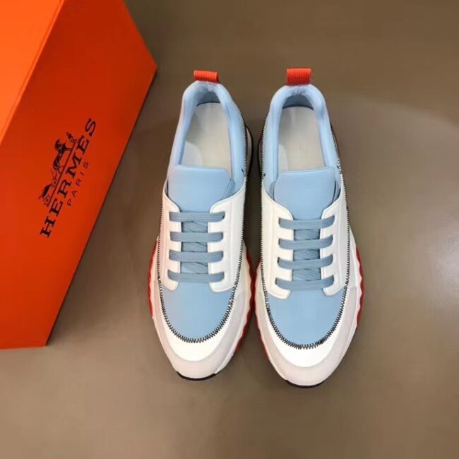 Giày Hermes siêu cấp nam phối màu cột dây GNHM01