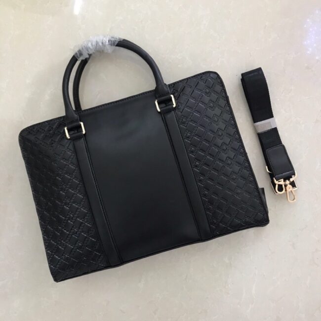 Túi xách nam Versace siêu cấp họa tiết caro tag giữa logo vàng TNV09