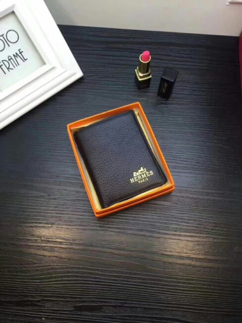 Ví Hermes siêu cấp nam dáng ngắn họa tiết logo góc VHN01