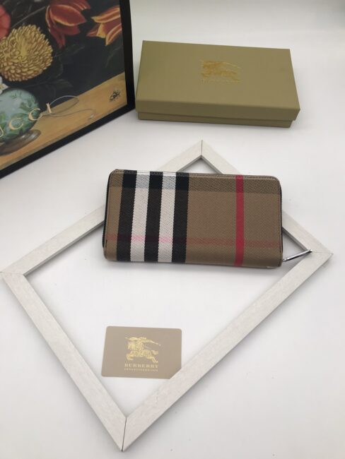 Ví Burberry siêu cấp nam dáng ngang kéo khóa hai mặt VNBB16