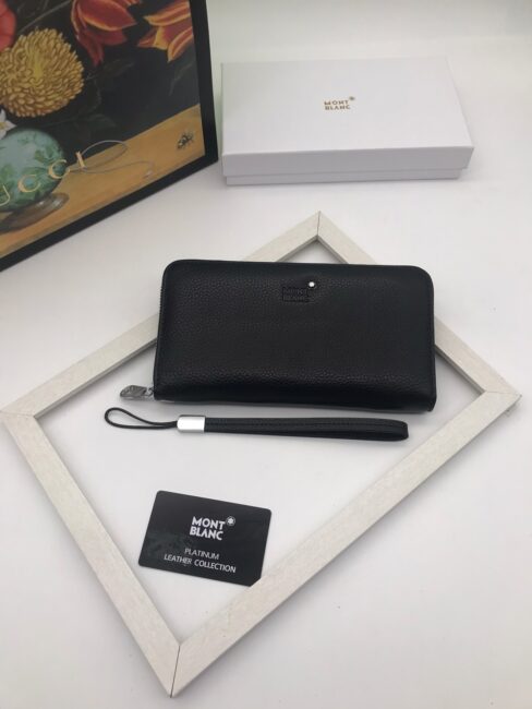 Ví Montblanc siêu cấp nam dáng dài logo giữa VNM03