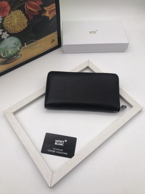 Ví Montblanc siêu cấp nam dáng dài logo giữa VNM03