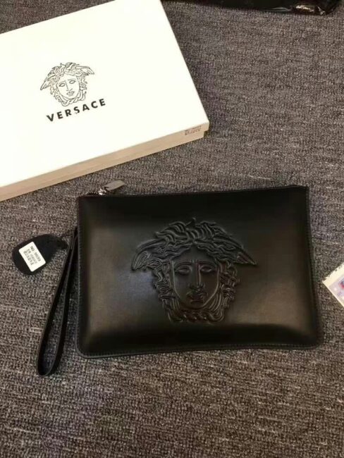 Ví Versace siêu cấp nam da trơn dập chìm logo VNV02