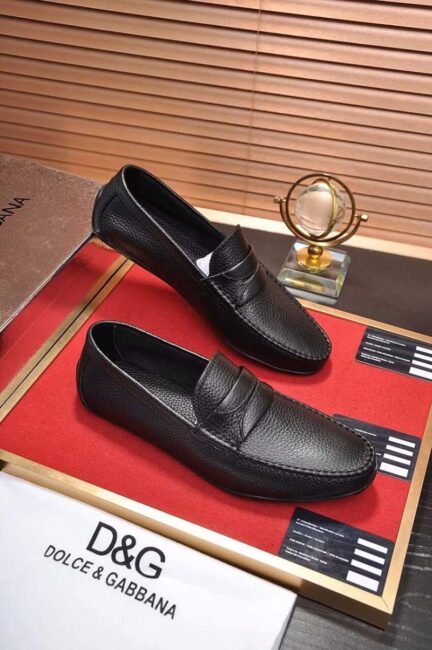 Giày lười Dolce & Gabbana siêu cấp siêu cấp họah tiết tag ngang GLDG02