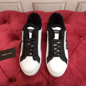 Giày nam Dolce Gabbana siêu cấp họa tiết Logo chữ màu trắng GND05