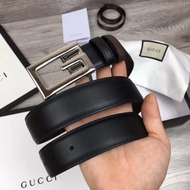 Thắt lưng Gucci họa tiết chứ G mặt trắng TLGC21