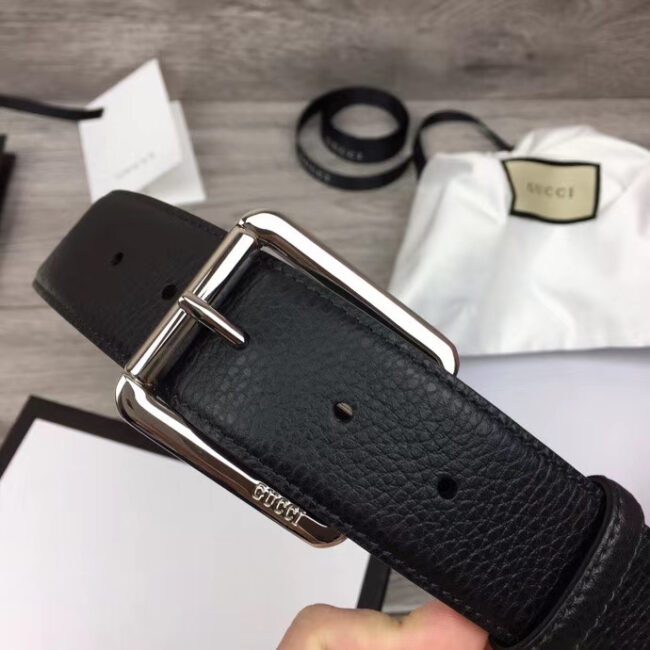 Thắt lưng gucci họa tiết da nhăn khóa kim mặt trắng TLGC27
