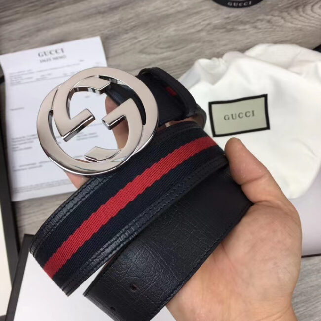 Thắt lưng gucci họa tiết dây đỏ TLGC23