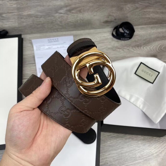 Thắt lưng gucci họa tiết khóa trong dập logo TLGC25