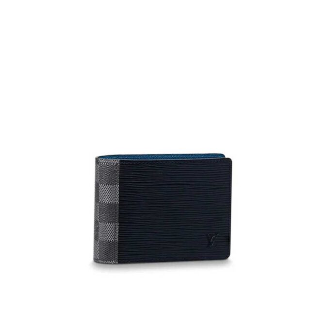 Ví nam Louis Vuitton siêu cấp bỏ túi họa tiết phối caro VNLV38