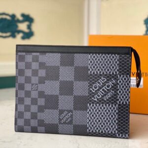 Ví nam Louis Vuitton cầm tay họa tiết caro vuông to VNLV36