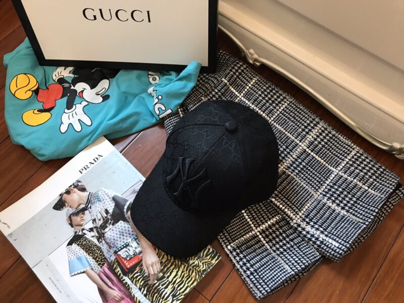 Mũ nam Gucci siêu cấp họa tiết NY màu đen MNGC07