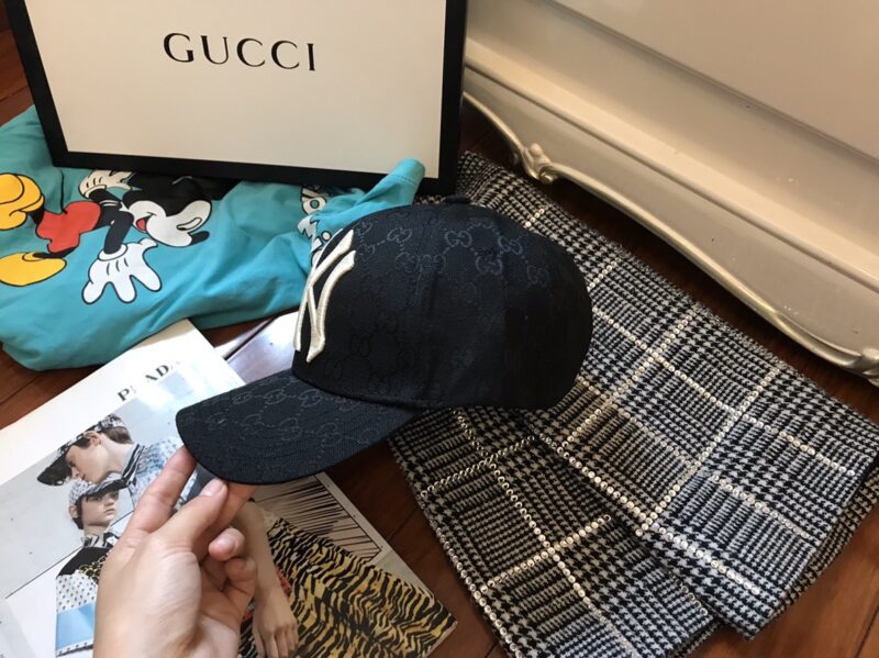 Mũ nam Gucci siêu cấp họa tiết NY màu đen MNGC07