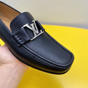 Giày lười Louis Vuitton Like Auth đế cao họa tiết da nhăn GLLV65