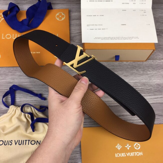 Thắt lưng Louis Vuitton nam like au dây hai mặt khoá logo TLLV22