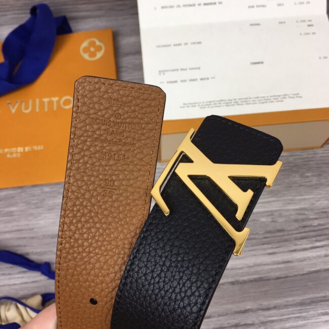 Thắt lưng Louis Vuitton nam like au dây hai mặt khoá logo TLLV22