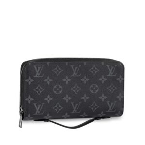 Ví nam Louis Vuitton like au cầm tay có quai hoạ tiết hoa đen VNLV61