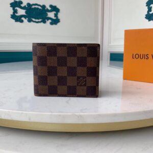 Ví nam Louis Vuitton siêu cấp hoạ tiết caro nâu VNLV47