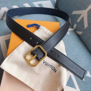 Thắt lưng nam Louis Vuitton like au mặt khóa kim bát giác màu vàng TLLV39