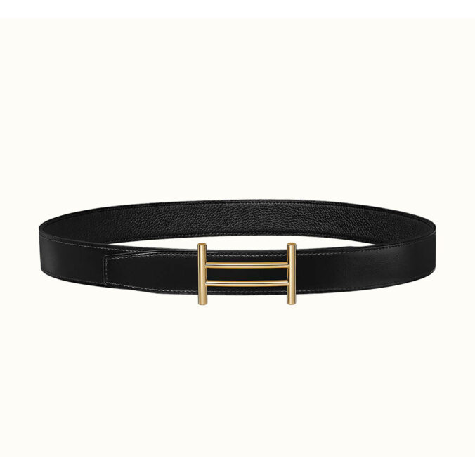 Thắt lưng nam Hermes like au chữ H đơn hai thanh ngang TLHM21