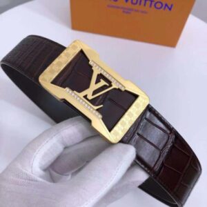 Thắt lưng nam Louis Vuitton siêu cấp hoạ tiết logo lồng đính đá TLLV43