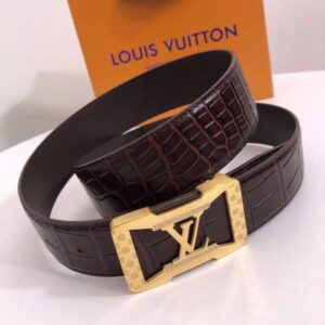 Thắt lưng nam Louis Vuitton siêu cấp hoạ tiết logo lồng đính đá TLLV43